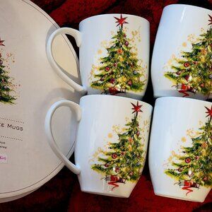 Pottery Barn Christmas Tree Mugs